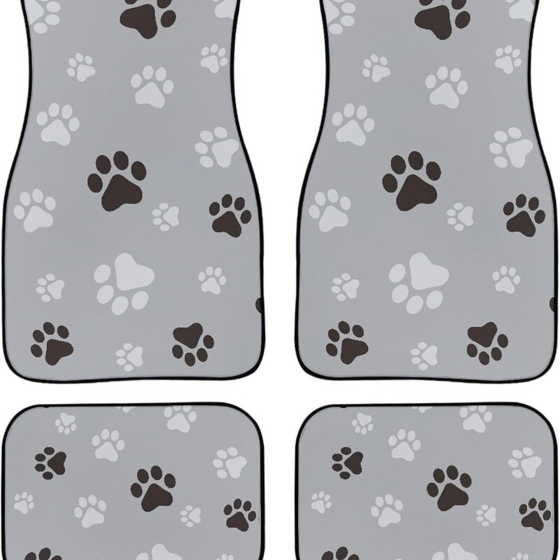 Nauji amerikietiško stiliaus automobilių kilimėliai, lengvai valomi, krištolo aksomo dekoratyviniai kilimėliai, parduodami „Amazon“ parduotuvėje, su siuntimo etiketėmis