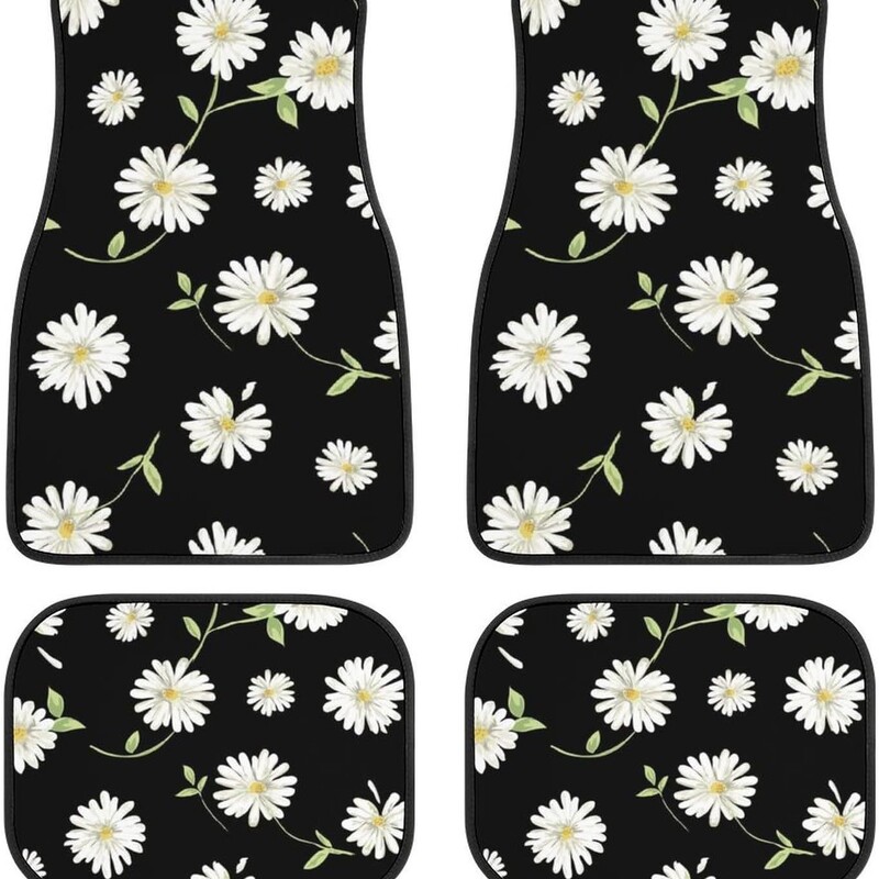 Nauji amerikietiško stiliaus automobilių kilimėliai, lengvai valomi, krištolo aksomo dekoratyviniai kilimėliai, parduodami „Amazon“ parduotuvėje, su siuntimo etiketėmis