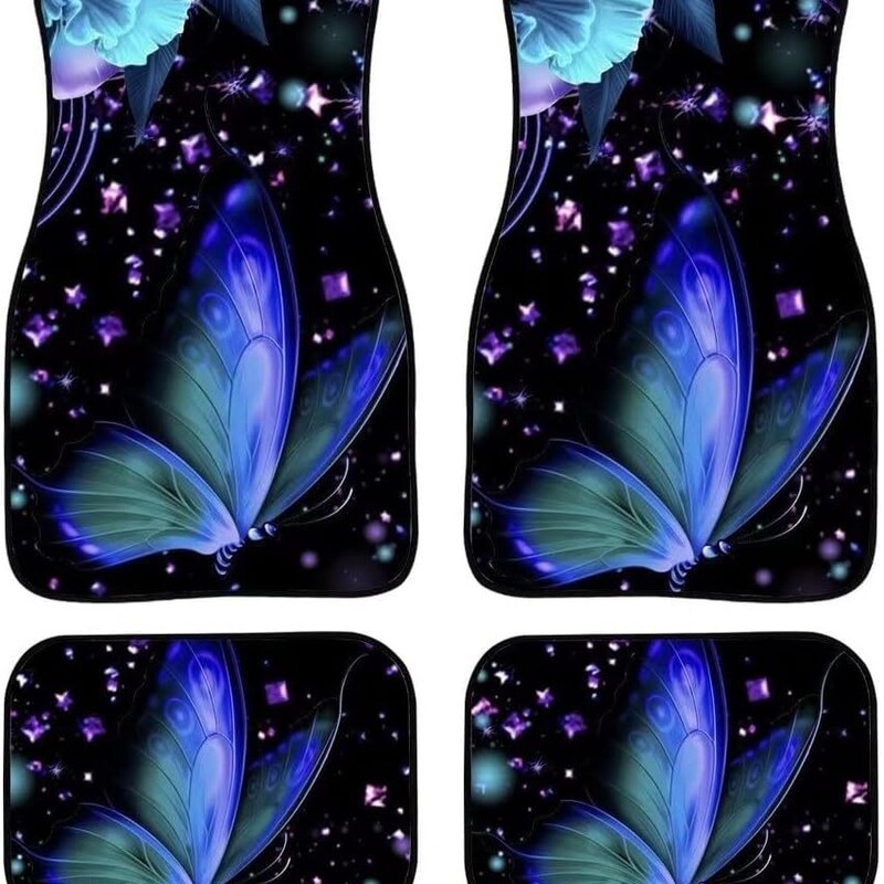 Nauji amerikietiško stiliaus automobilių kilimėliai, lengvai valomi, krištolo aksomo dekoratyviniai kilimėliai, parduodami „Amazon“ parduotuvėje, su siuntimo etiketėmis