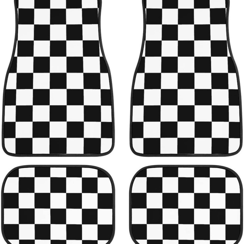 Nauji amerikietiško stiliaus automobilių kilimėliai, lengvai valomi, krištolo aksomo dekoratyviniai kilimėliai, parduodami „Amazon“ parduotuvėje, su siuntimo etiketėmis