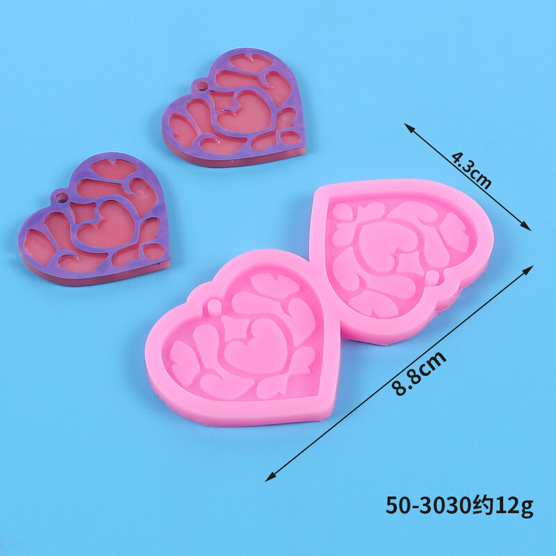 „Pasidaryk pats“ kristalų klijų forma, įvairūs širdies formos pakabukai, papuošalai, pakabukas, dekoracija, klijai, derva, silikoninė forma