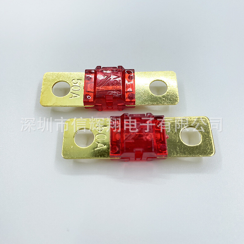 2 vnt. ANS varžtinio tipo automobilinis saugiklis naujos energijos transporto priemonėms, mažiems automobiliams su mažais plokščiais kištukais ir apvaliomis skylutėmis, 20A-200A