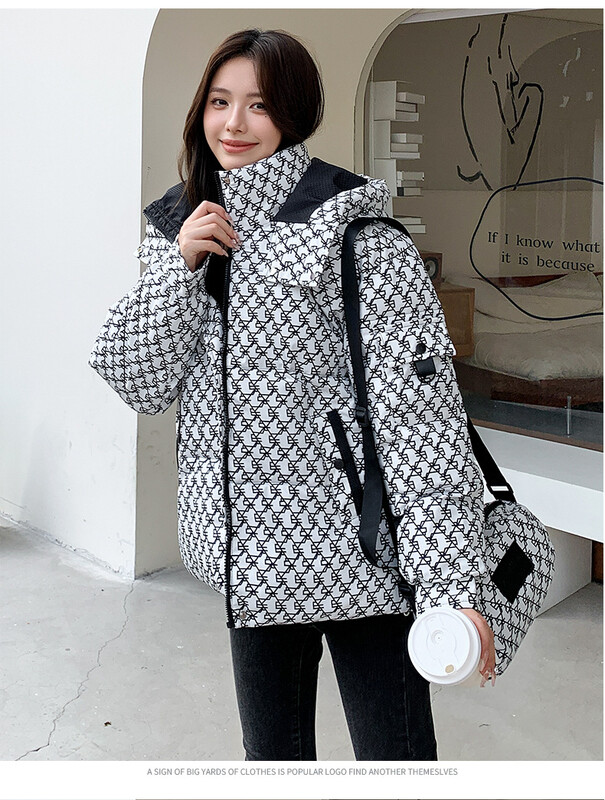 Νέο χειμερινό βαμβακερό μπουφάν για γυναίκες, κοντό, κορεάτικο στυλ, μοντέρνο, χοντρό και ζεστό, casual χειμερινή ένδυση