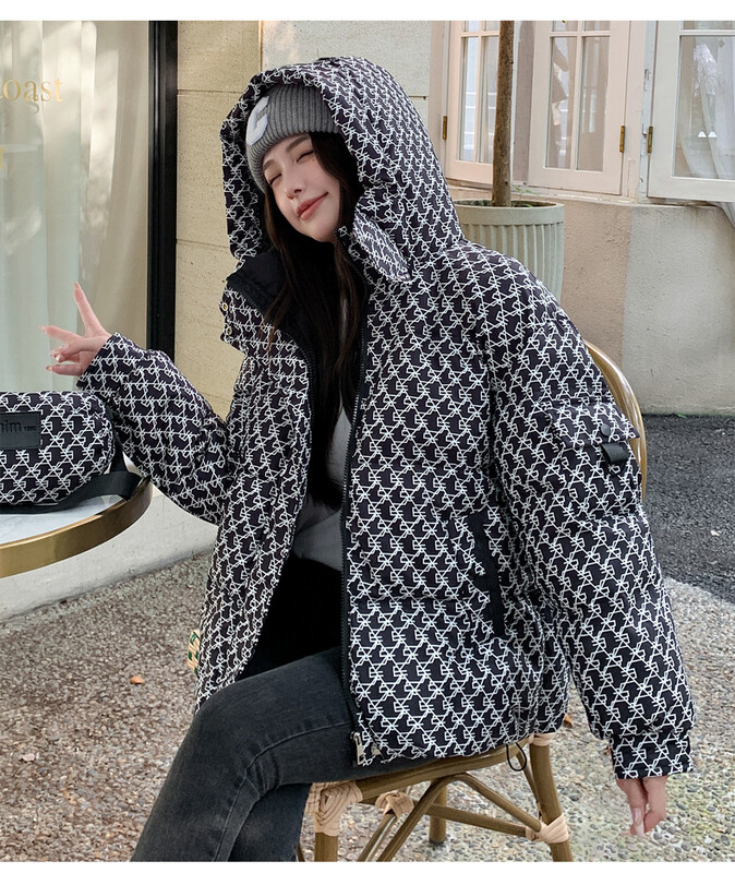 Νέο χειμερινό βαμβακερό μπουφάν για γυναίκες, κοντό, κορεάτικο στυλ, μοντέρνο, χοντρό και ζεστό, casual χειμερινή ένδυση