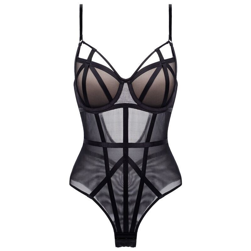 Nauja seksuali ir gundanti nėriniuota liemenėlė su mikroskulptūrinėmis pėdkelnėmis, priglunda prie figūros, prancūziško stiliaus.