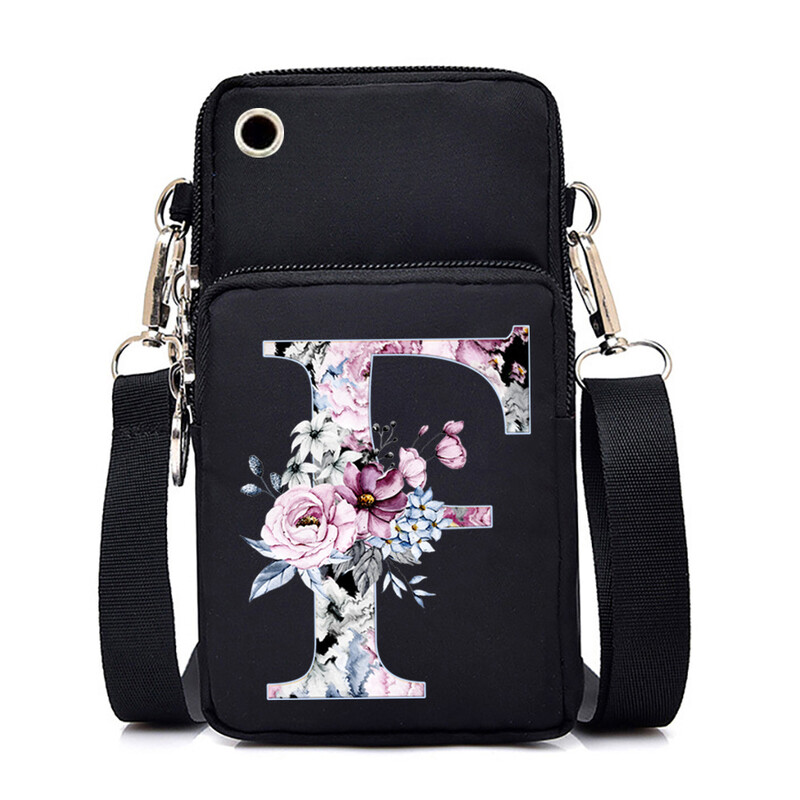 26-азбучен принт ежедневна преносима чанта през рамо нова чанта за през рамо многофункционална модна чанта за мобилен телефон