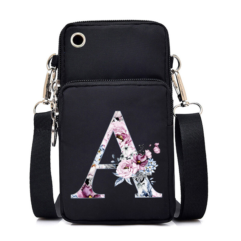 26-азбучен принт ежедневна преносима чанта през рамо нова чанта за през рамо многофункционална модна чанта за мобилен телефон