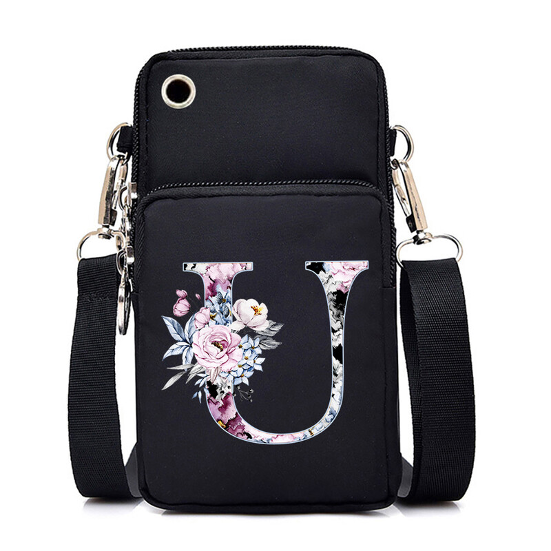 26-азбучен принт ежедневна преносима чанта през рамо нова чанта за през рамо многофункционална модна чанта за мобилен телефон