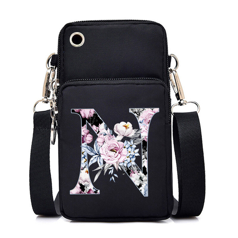 26-азбучен принт ежедневна преносима чанта през рамо нова чанта за през рамо многофункционална модна чанта за мобилен телефон