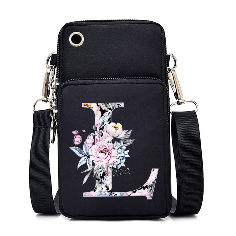 26-азбучен принт ежедневна преносима чанта през рамо нова чанта за през рамо многофункционална модна чанта за мобилен телефон