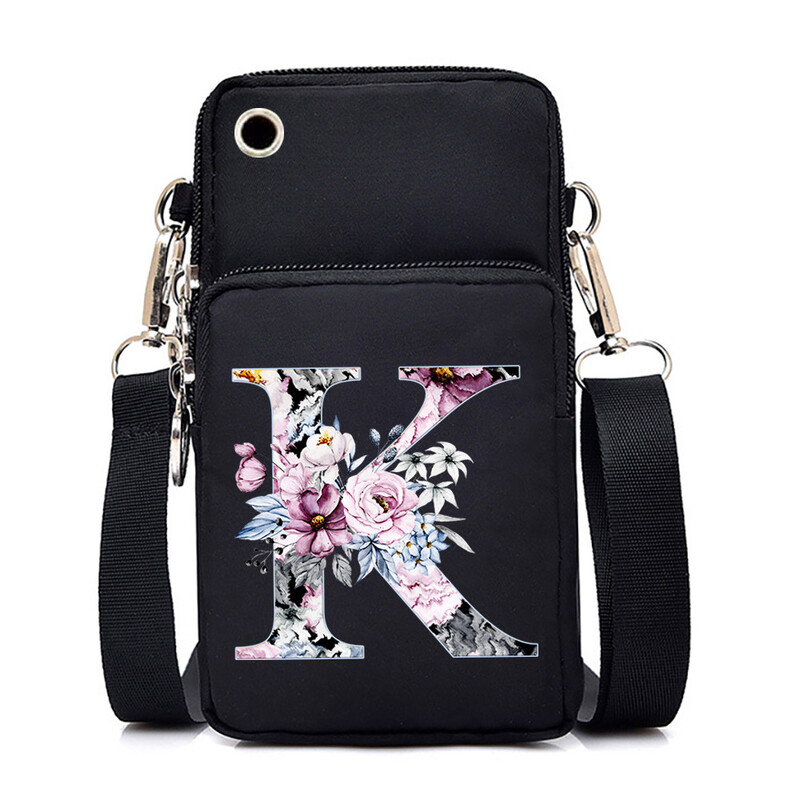 26-азбучен принт ежедневна преносима чанта през рамо нова чанта за през рамо многофункционална модна чанта за мобилен телефон