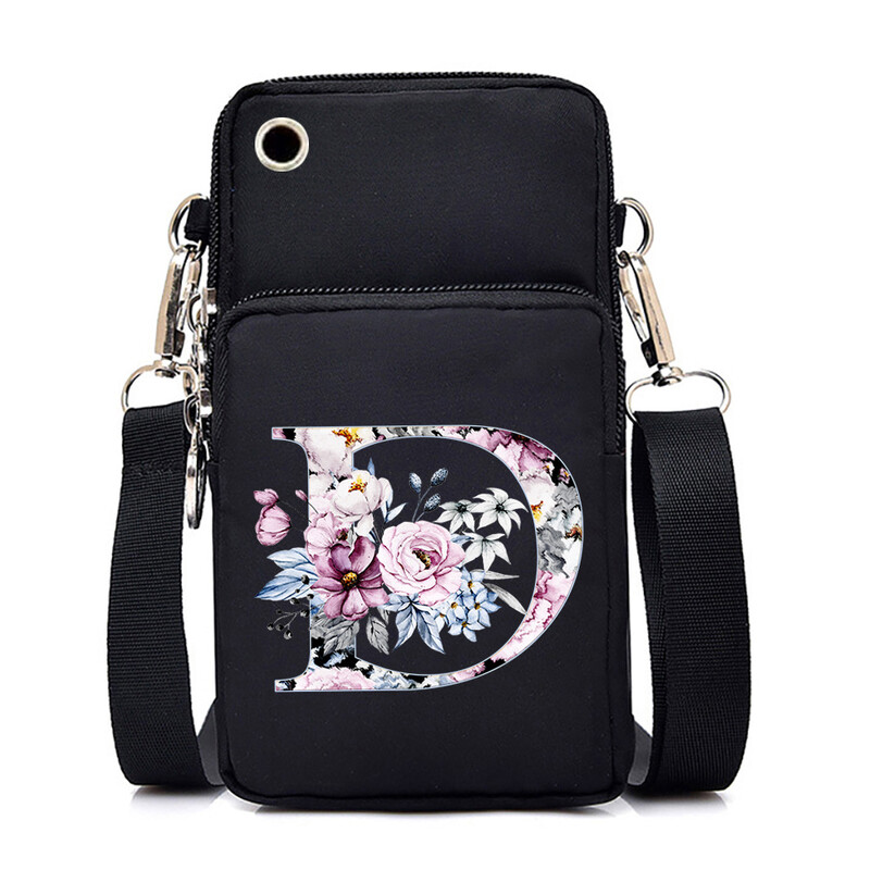 26-азбучен принт ежедневна преносима чанта през рамо нова чанта за през рамо многофункционална модна чанта за мобилен телефон