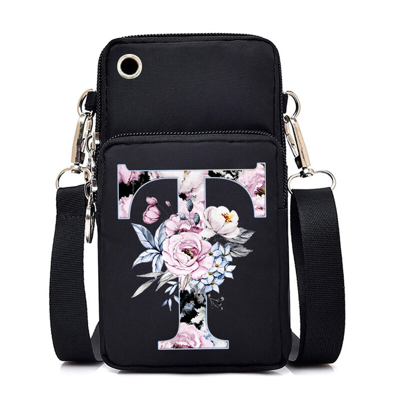 26-азбучен принт ежедневна преносима чанта през рамо нова чанта за през рамо многофункционална модна чанта за мобилен телефон