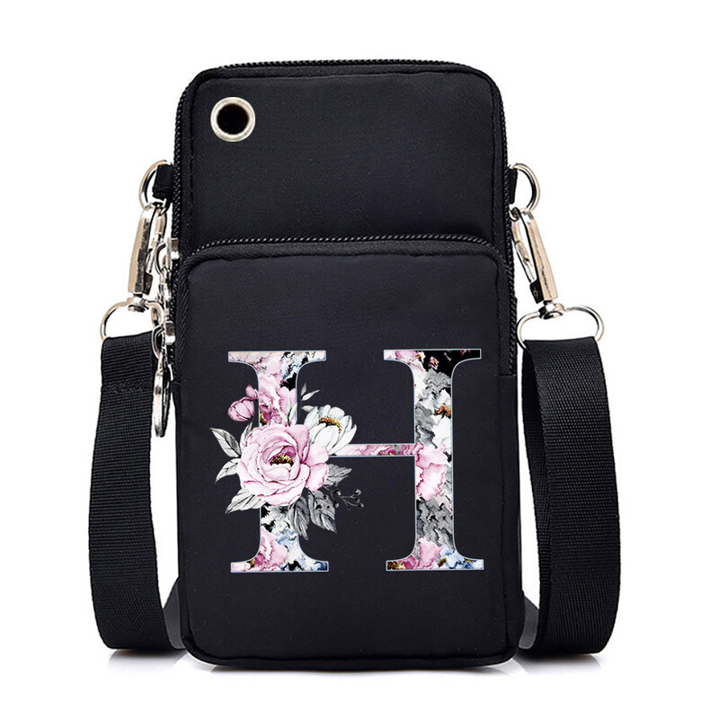 26-азбучен принт ежедневна преносима чанта през рамо нова чанта за през рамо многофункционална модна чанта за мобилен телефон