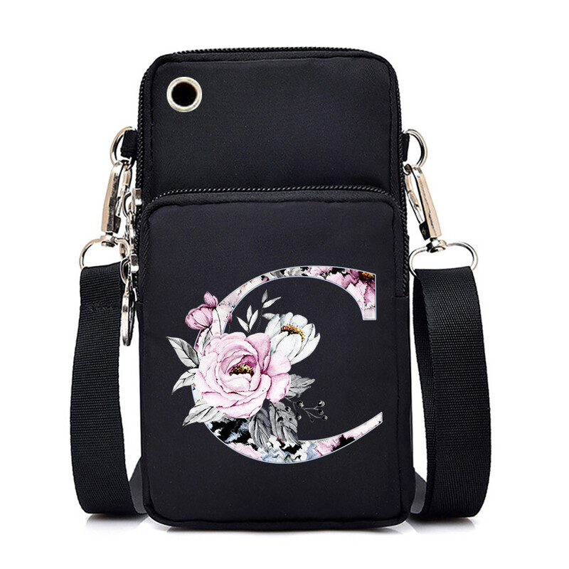 26-азбучен принт ежедневна преносима чанта през рамо нова чанта за през рамо многофункционална модна чанта за мобилен телефон