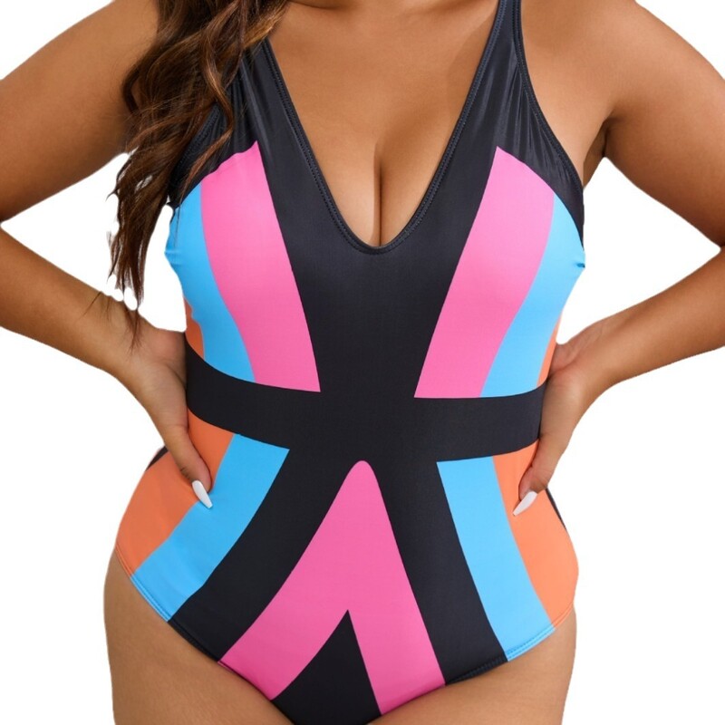 2024. aastal laos uued Euroopa ja Ameerika ujumisriided, moodsed suured suurused, ühes tükis ujumistrikoo, naiste aluspüksid