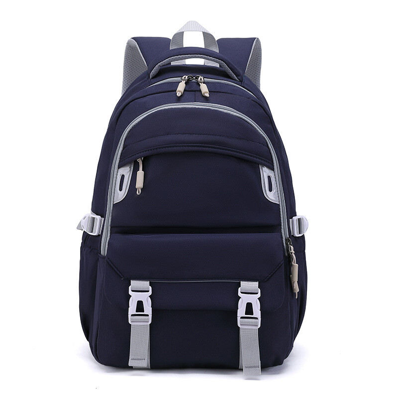 23 naujiems pradinių ir vidurinių mokyklų mokiniams skirta kuprinė stuburui apsaugoti, vienspalvė, daugiafunkcinė, lengva, didelės talpos, su daugybe skyrių, skaidri