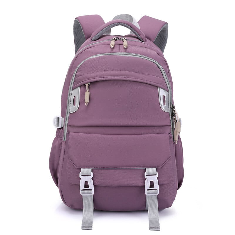 23 naujiems pradinių ir vidurinių mokyklų mokiniams skirta kuprinė stuburui apsaugoti, vienspalvė, daugiafunkcinė, lengva, didelės talpos, su daugybe skyrių, skaidri