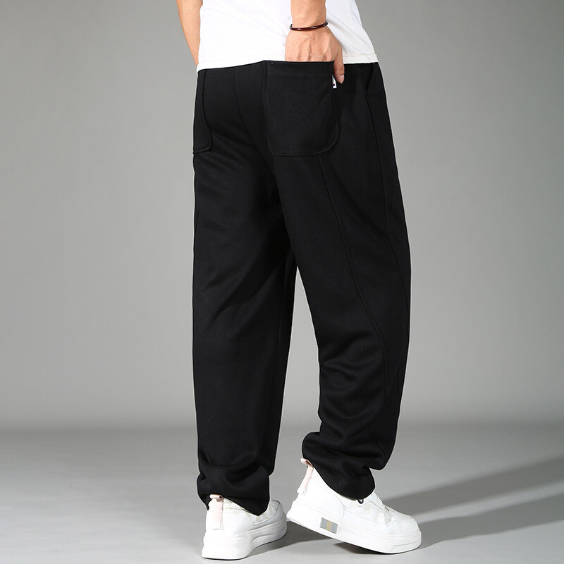 Meeste pluss-suuruses matšeetepüksid kevadmoe brändi spordipüksid lahtised sirged laiad jalad paksud meeste vabaaja pluss-suuruses