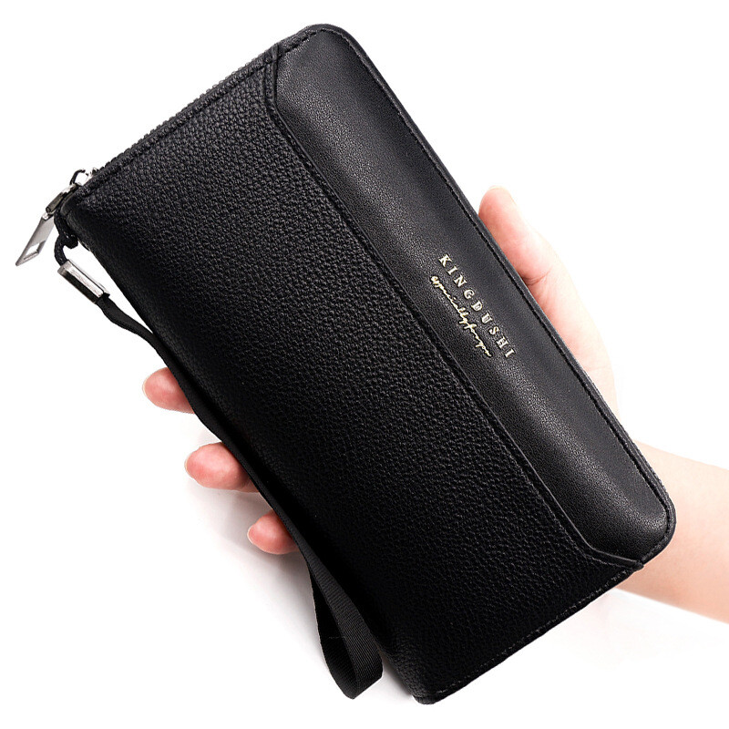 Vyriška didelės talpos piniginė, vidutinio ir ilgo dydžio, korėjietiško stiliaus reljefinis raštas, grandinėlės formos krepšys, delninė, mobiliojo telefono krepšys