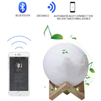 Διασυνοριακό ηχείο Bluetooth με τηλεχειριστήριο 16 χρωμάτων, μουσικό φως, φως φεγγαριού, ατμόσφαιρα, ήχος