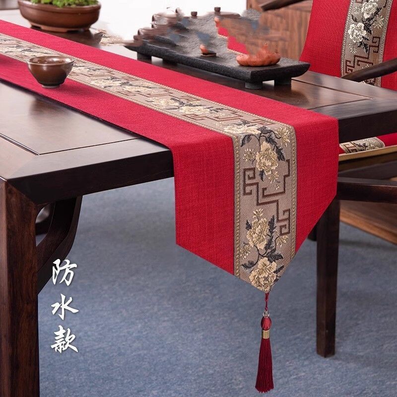Пътека за маса, нова покривка за чай в китайски стил, европейска семпла маса за хранене, шкаф за телевизор, шкаф за обувки, дълга маса за чай