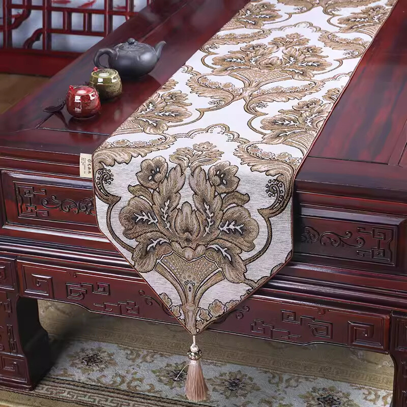 Пътека за маса, нова покривка за чай в китайски стил, европейска семпла маса за хранене, шкаф за телевизор, шкаф за обувки, дълга маса за чай