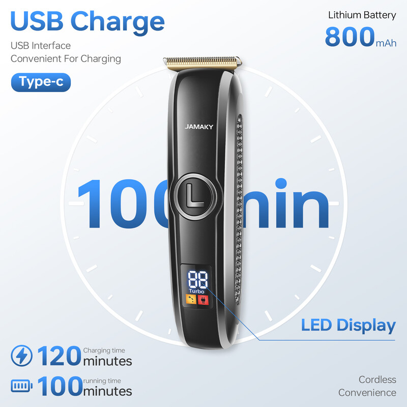 JAMAKY plaukų kirpimo mašinėlė, elektrinė plaukų kirpimo mašinėlė, įkraunama elektrinė plaukų kirpimo mašinėlė, daugiafunkcis namų skutimosi elektrinis skustuvas