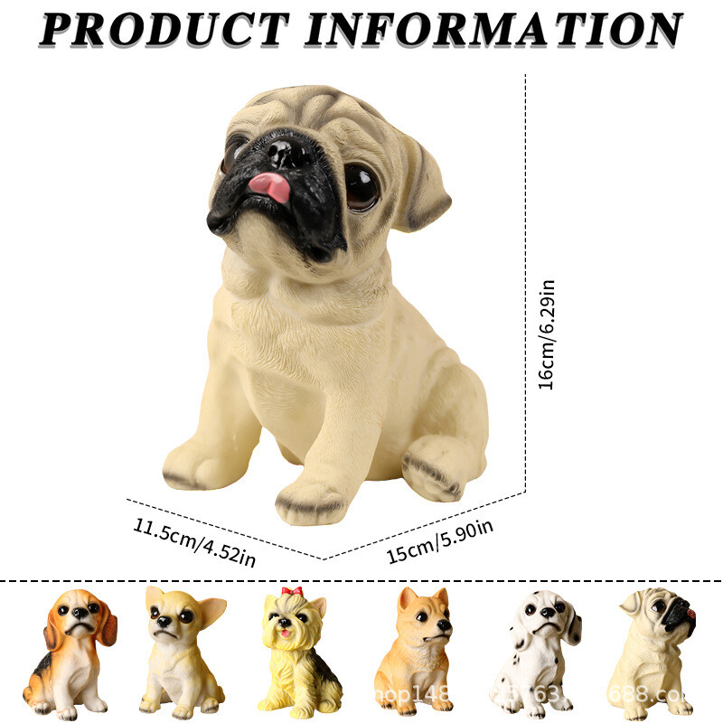 Ornamente drăguțe pentru câini din rășină, coș de depozitare, ornamente pentru comerț exterior transfrontalier, decorațiuni pentru animale de companie, pudel, graur, taur