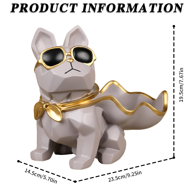 Ornamente drăguțe pentru câini din rășină, coș de depozitare, ornamente pentru comerț exterior transfrontalier, decorațiuni pentru animale de companie, pudel, graur, taur