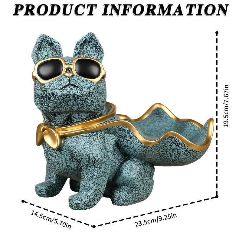 Ornamente drăguțe pentru câini din rășină, coș de depozitare, ornamente pentru comerț exterior transfrontalier, decorațiuni pentru animale de companie, pudel, graur, taur