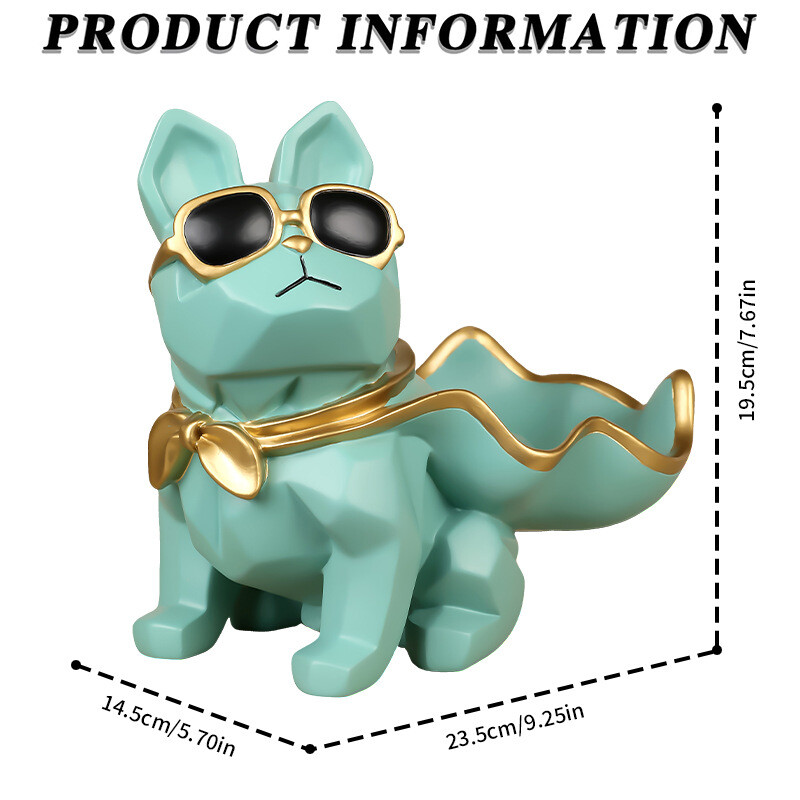 Ornamente drăguțe pentru câini din rășină, coș de depozitare, ornamente pentru comerț exterior transfrontalier, decorațiuni pentru animale de companie, pudel, graur, taur