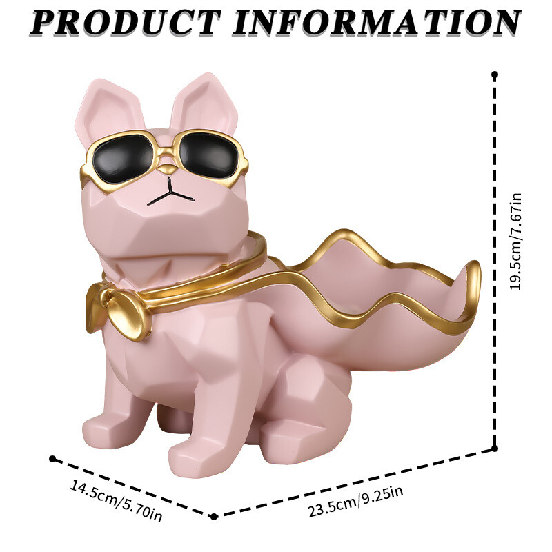 Ornamente drăguțe pentru câini din rășină, coș de depozitare, ornamente pentru comerț exterior transfrontalier, decorațiuni pentru animale de companie, pudel, graur, taur