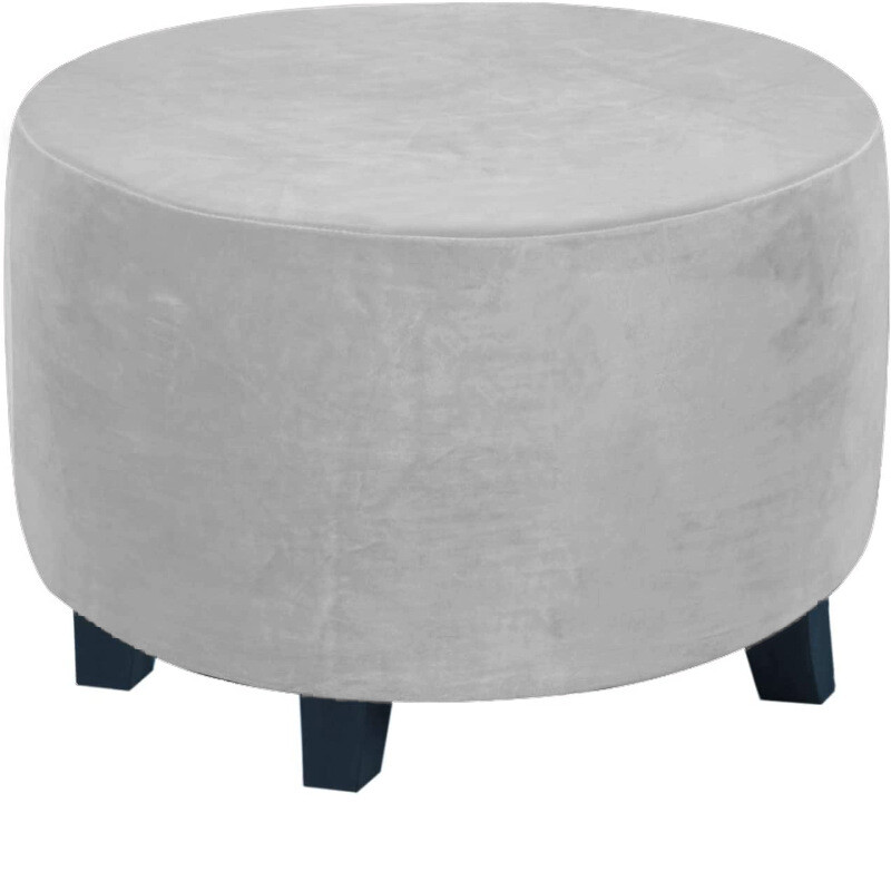 Apvalus sidabrinės lapės formos taburetės užvalkalas, apsauginis užvalkalas, gamintojo kojų atramos užvalkalas, apsauginis batų suoliuko užvalkalas