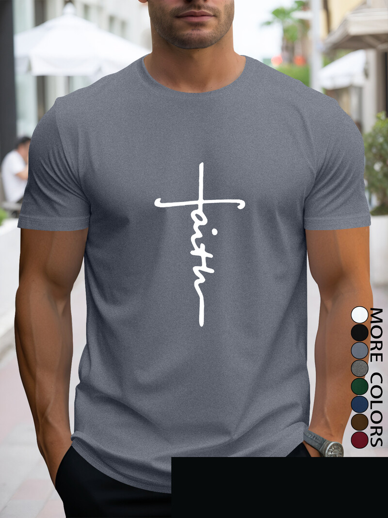 Мъжка тениска с къс ръкав, подходяща за пролетно-летни ваканции, свободно време, спорт, мода и много продавани топове.