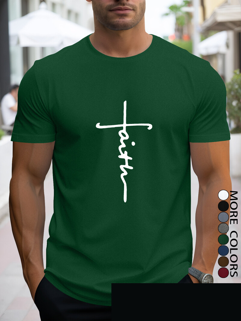 Мъжка тениска с къс ръкав, подходяща за пролетно-летни ваканции, свободно време, спорт, мода и много продавани топове.