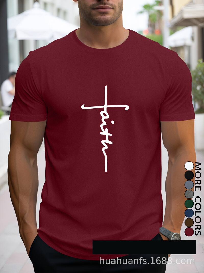 Мъжка тениска с къс ръкав, подходяща за пролетно-летни ваканции, свободно време, спорт, мода и много продавани топове.