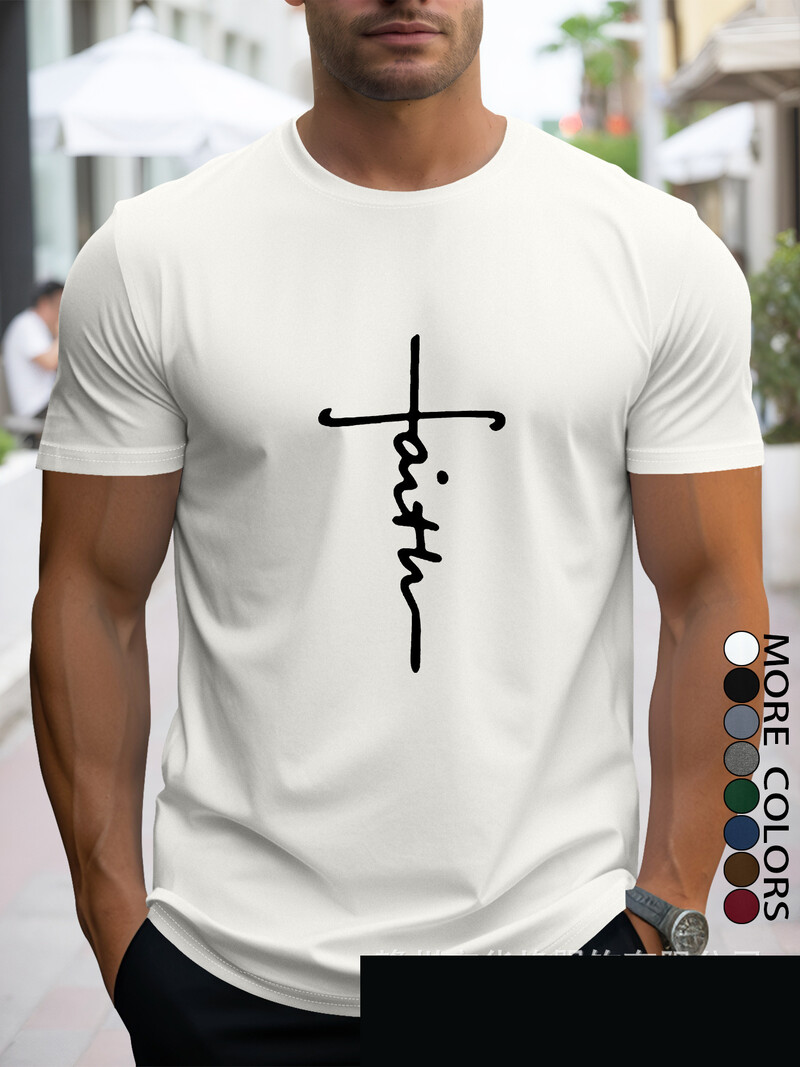 Мъжка тениска с къс ръкав, подходяща за пролетно-летни ваканции, свободно време, спорт, мода и много продавани топове.