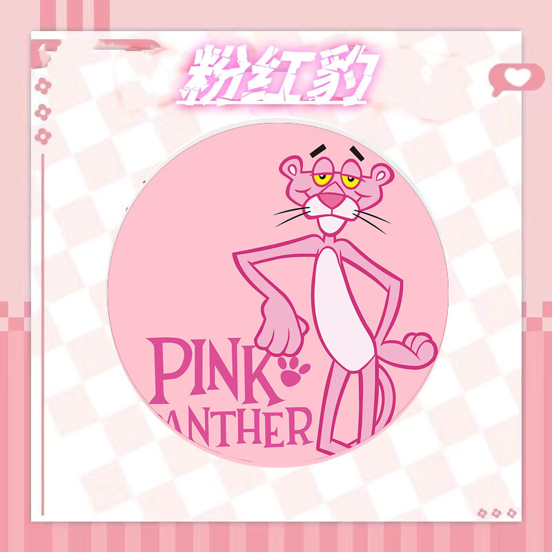 Розова пантера, значка около брошка с брошка, сладка, креативна 75 мм, анимационна ламарина, малък подарък, малки орнаменти