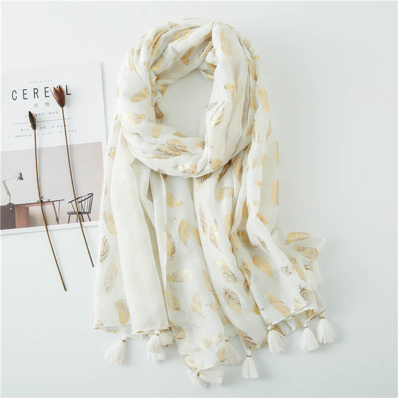 Корейска версия на шал от бали, тънка бяла, гореща сребърна, пера от памук и лен, моден шал за пътуване, декоративен копринен шал, дълъг