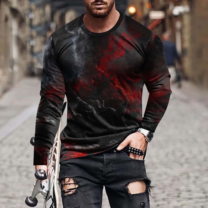 Nauji, tarpvalstybiniai 2024 m. rudens Helovino voratinklio moliūgo juokingi 3D spausdinimo marškinėliai ilgomis rankovėmis