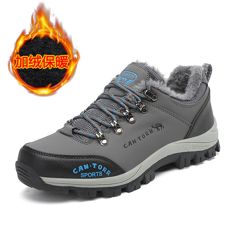 Мъжки спортни, неплъзгащи се, устойчиви на износване туристически обувки PLOVER, есенни и зимни, нови кадифени ежедневни обувки, дишащи, водоустойчиви, за пътуване