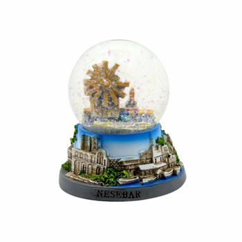 Преспапие Мелница, Несебър/ България, Стъкло/керамика, 10х8 см