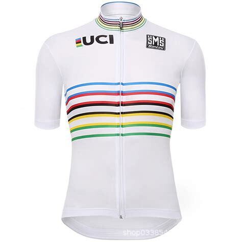 Ανδρική φανέλα ποδηλασίας άνοιξη-καλοκαίρι με κοντά μανίκια SANTINI, αναπνεύσιμη