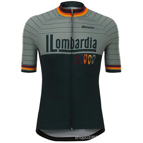 Ανδρική φανέλα ποδηλασίας άνοιξη-καλοκαίρι με κοντά μανίκια SANTINI, αναπνεύσιμη