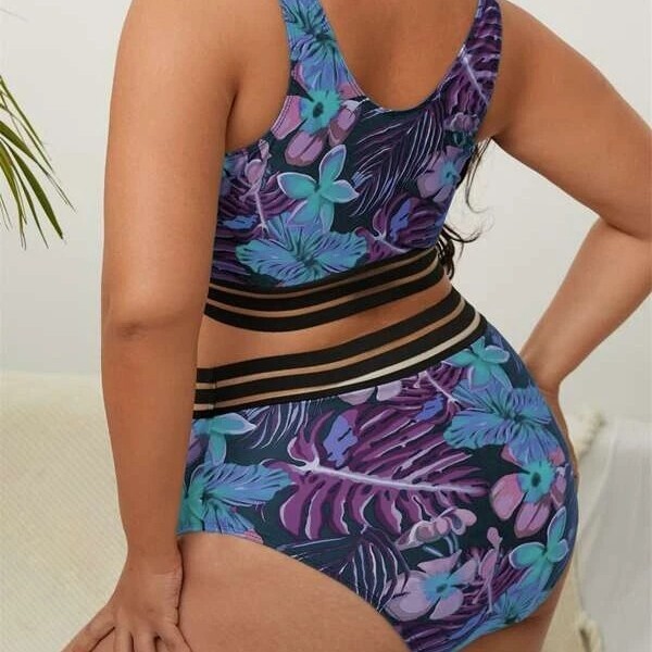 2025 νέοι διασυνοριακοί κατασκευαστές χονδρικής πώλησης σέξι μπικίνι μεγάλου μεγέθους με ψηλή μέση και σπαστό για γυναίκες