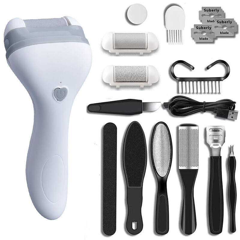 Нова автоматична електрическа шлифовъчна машина за крака за премахване на мъртва кожа и мазоли, педикюр, камък за пети, триене на артефакти от кожата на краката