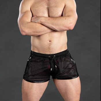 Fitness Fashion Big Holes Muscle Sports Σορτς Ανδρικά Γρήγορο Στέγνωμα Αναπνέοντα Λεπτά Τρία Τέταρτα Παντελόνια Παραλίας Καλοκαίρι Νέα Στυλ