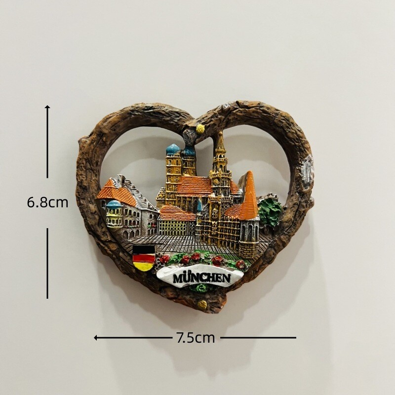 Vokietija Miunchenas Frankfurtas Berlynas Kelnas Hamburgas turistiniai suvenyrai dekoratyviniai amatai magnetiniai šaldytuvo magnetai