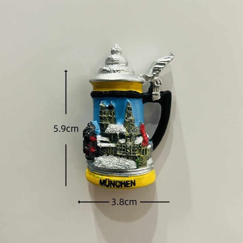 Vokietija Miunchenas Frankfurtas Berlynas Kelnas Hamburgas turistiniai suvenyrai dekoratyviniai amatai magnetiniai šaldytuvo magnetai